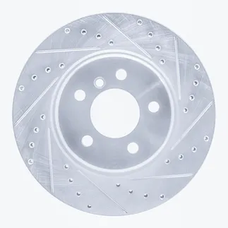 R1 Concepts EDZ-31103R Brake Rotor Drilled and Slotted Silver